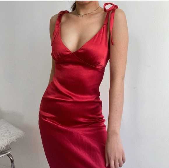 NEW Privacy Please Nina Dress In Ruby Red Size M - Picture 7 of 7